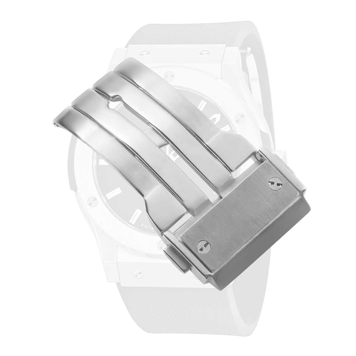 Clasp Buckle Band Replacement For Big Bang Watch Deployment Strap Silver Stainless Steel 18-24mm