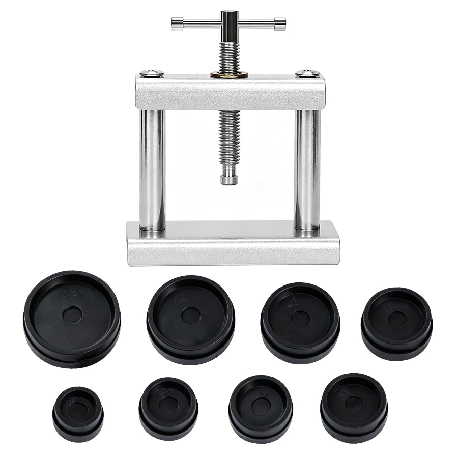 Watch Back Press Tool Set for Rolex Omega Watches – Stainless Steel Case Closer with Multiple Dies for Watch Repair