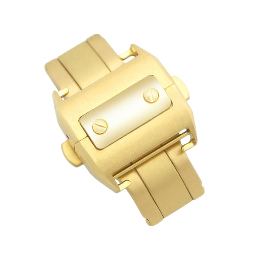 Buckle Clasp Band Replacement For Santos Leather Deployment Stainless Steel 18/21mm