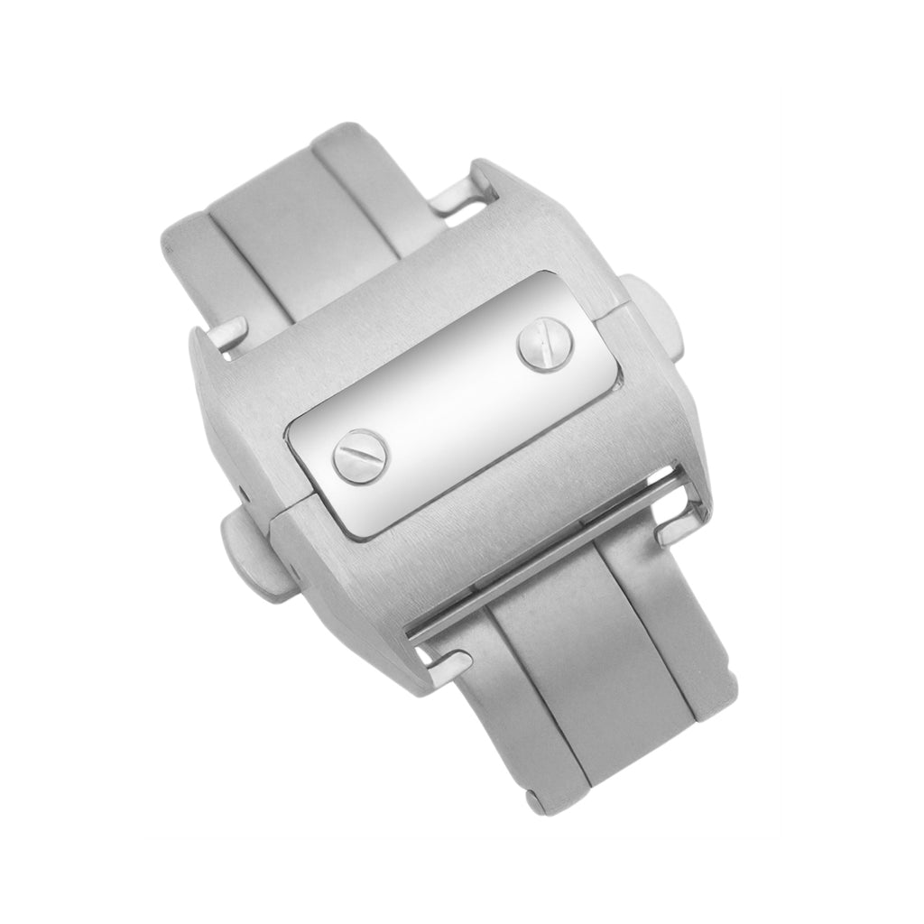 Buckle Clasp Band Replacement For Santos Leather Deployment Stainless Steel 18/21mm