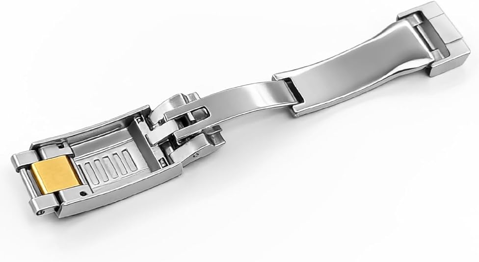 Glide-Lock Buckle Clasp Band Replacement For Rolex Datejust Submariner Gmt Strap Bright room gold Adjustable 16mm