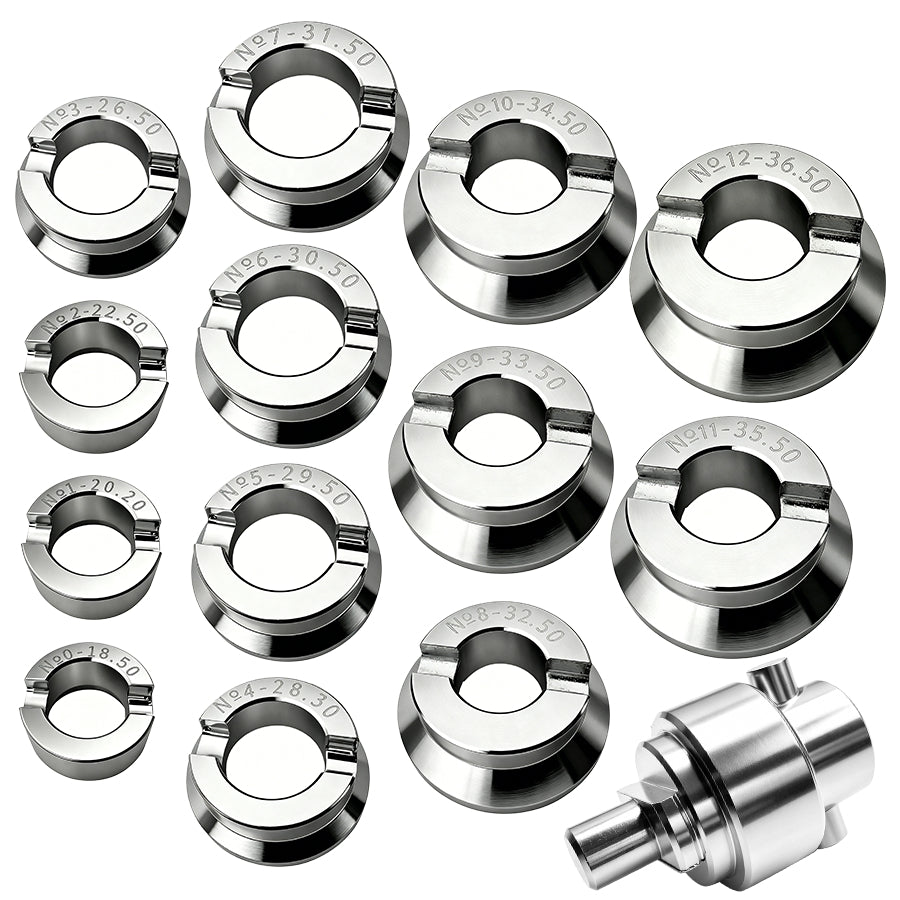 Watch Case Back Opener Wrench Set with 13 Sizes (18.5-36.5mm) – Stainless Steel Screw Back Remover Tool for Rolex Tudor Compatible Watches