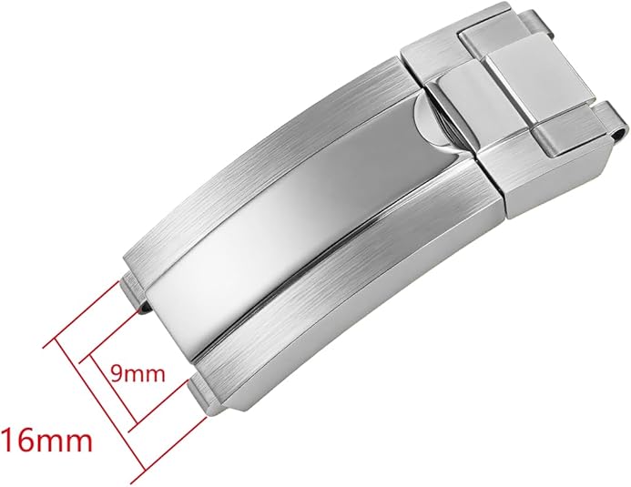 Glide-Lock Buckle Clasp Band Replacement For Rolex Datejust Submariner Gmt Strap Bright room gold Adjustable 16mm