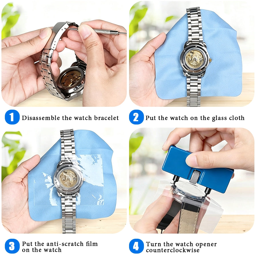 Heavy Duty Watch Back Opener Tool 55mm – Adjustable Metal Case Remover Wrench for Rolex Omega Compatible Watches