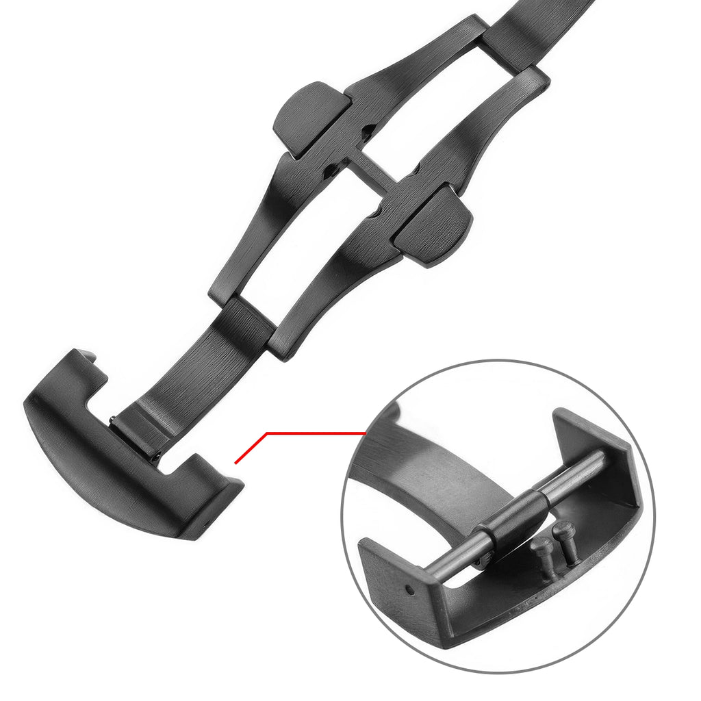 Clasp Buckle Band Replacement For Panerai Marina 44mm Leather Strap Deployment Strap Stainless Steel 22mm