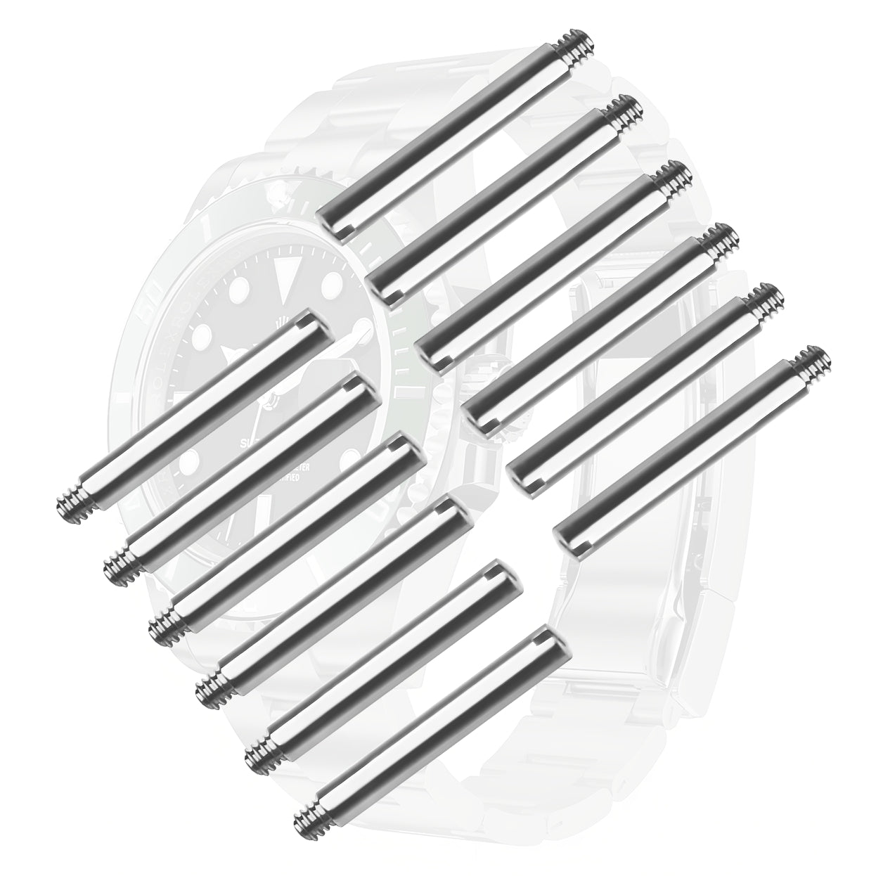 Screws Link Pins Tube Replacement For Rolex Watch Strap Bracelet Submariner GMT Datejust Oyster Stainless Steel 12 Pcs